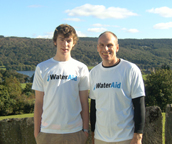 Norman & James Beech in their Wateraid t-shirts