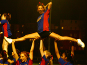 Cheerleading display at XpLosION 2009